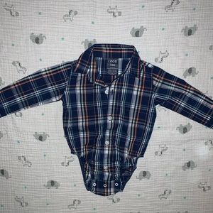 Izod Baby Boy Button Onesie